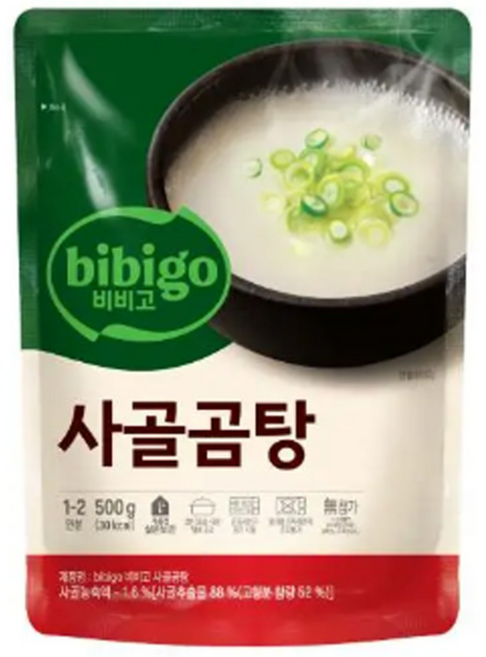 비비고 사골곰탕, 500g, 2개