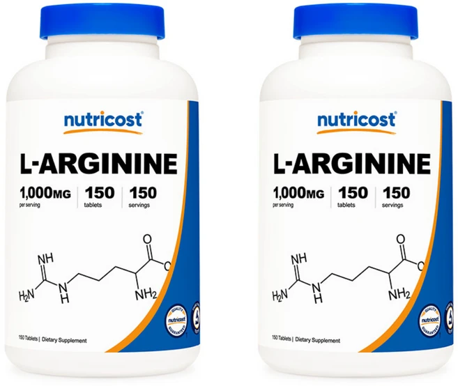 뉴트리코스트 L-아르기닌 1000mg 타블렛, 150정, 2개 - 쿠팡