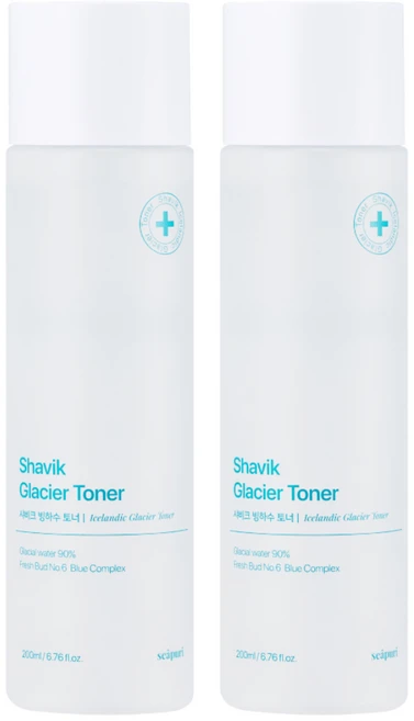 씨퓨리 샤비크 빙하수 토너 피부진정 릴렉싱 케어, 200ml, 2개 - 쿠팡