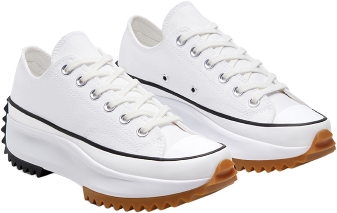 (국내매장판)정품 컨버스 런스타 하이크 로우 화이트+고무끈