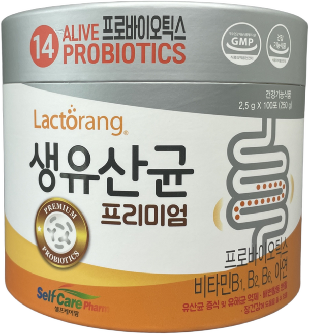 [셀프케어팜]아람 락토랑 생유산균 프리미엄 100포 2통, 250g, 2개