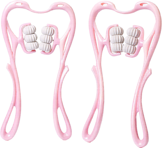 레드에셋 롤러 목 마사지기 1+1, 핑크+핑크, 1개