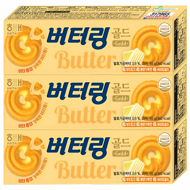 버터링 소프트 과자쿠키, 86g, 3개