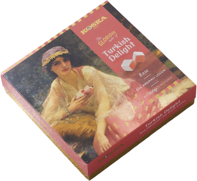 코스카 터키쉬딜라이트 오스만 디자인 로즈 젤리, 350g, 1개