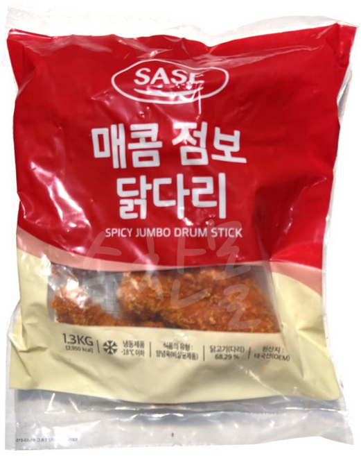 사세 매콤점보닭다리 편의점치킨, 1.3kg, 2개