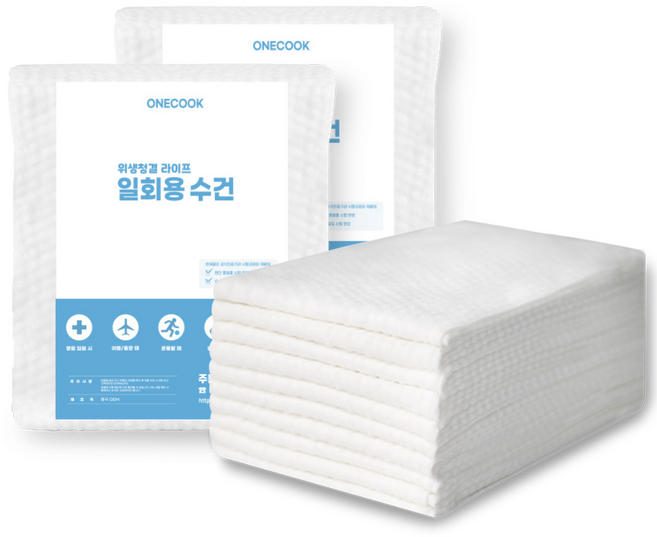 원쿡 일회용 수건 다용도 위생 여행용 타올 대형, 화이트, 1세트, 일반형_일회용수건 (20매)