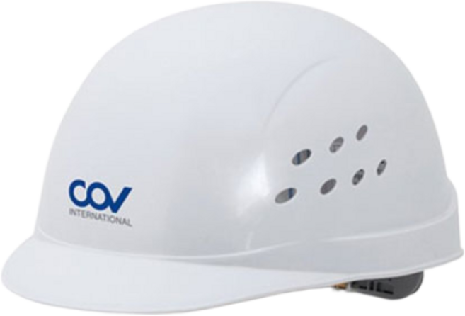 D [코브 경작업모] 백색 연청색 안전모자 안전 모자 건설현장 사계절 여름 초경량 경량 안전용품 DO COV-HF-008, 1개