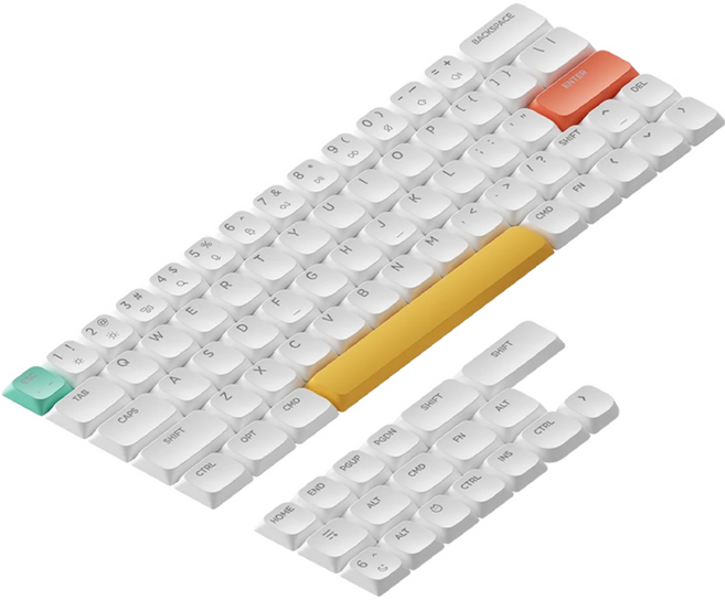 NUPHY AIR 시리즈 V1 V2 기계식 키보드 샤인스루 RGB 투과 영문 키캡 누피, AIR60 시리즈, 화이트