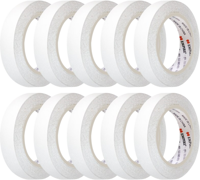 엠파이어 양면테이프 15 mm x 30 m, 화이트, 10개