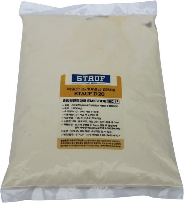 [토황토] 친환경 EC1+ 송진접착제 1팩900g/ 식물성 수성본드 합판 원목 마루 PVC 타일 마모륨 황토보드 황토타일, 1개