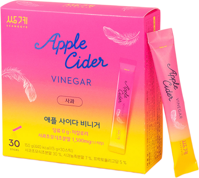 쌍계명차 애플 사이다 비니거 사과 30p, 150g, 2개