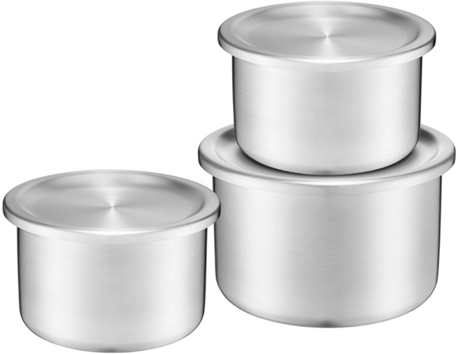 쿡에버 / NEW / 반짝세일 / 올 스테인레스 푸드 캐니스터 세트 6P / 밀폐용기 / 음식냄새차단 / 식기세척가능, 1개