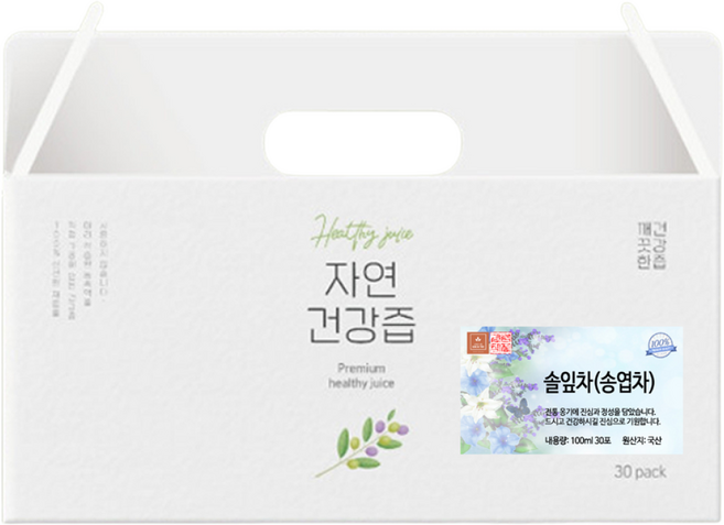 국산 솔잎 송엽 차 즙 건강즙 진액 엑기스 액기스 100ml 30개입, 30개