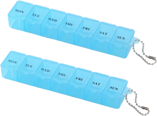 플로우터치 심플 7일 약통 블루, 2개