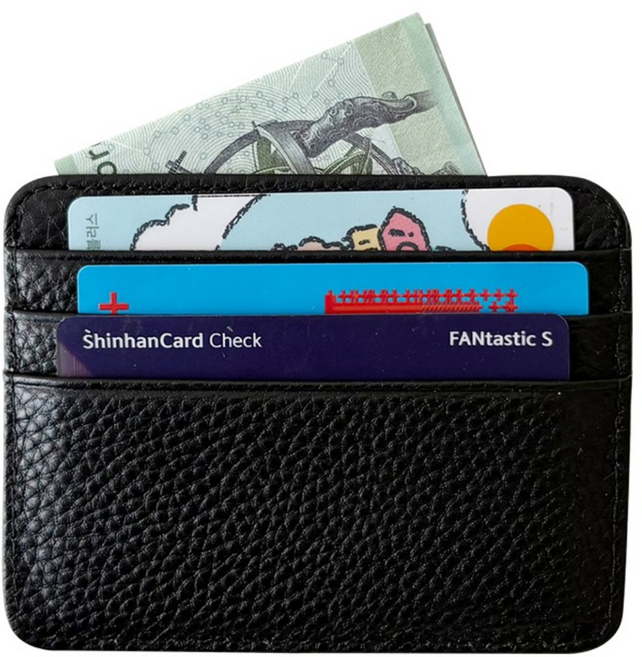 다담 소가죽 카드지갑 남녀공용 명함