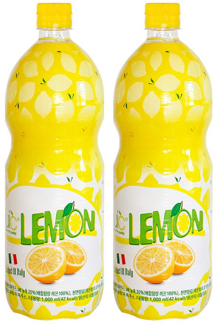 쥬시 레몬주스 1 000ml, 1L, 2개