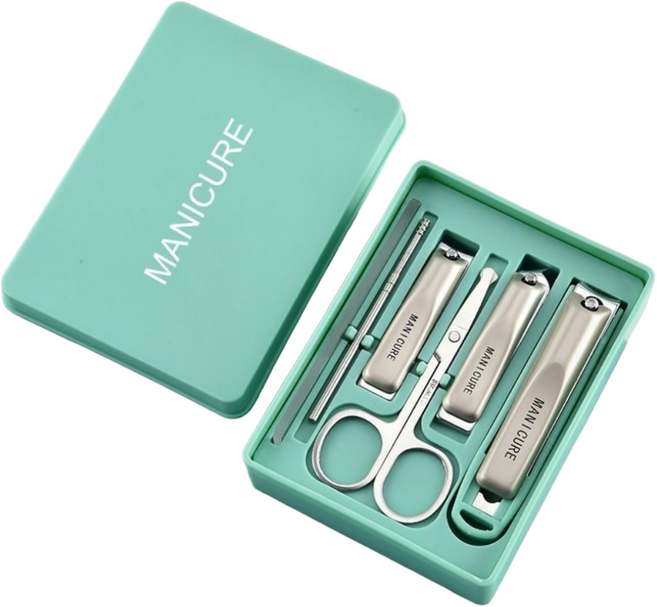 오유핏 튀지않는 손톱깎이 프리미엄 6종 세트, 1세트, 색상혼합