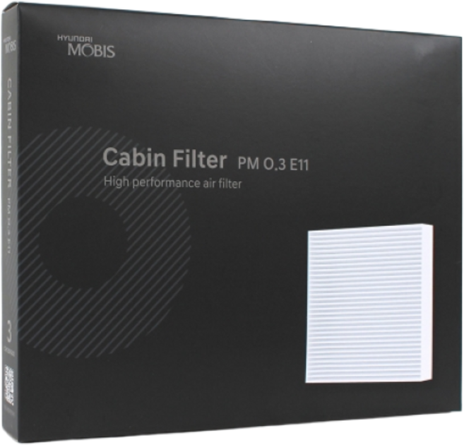 1+1 현대모비스 자동차 에어컨 필터 순정형, 12번, 1세트