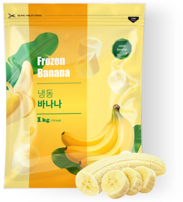 맥그로우앤마리 냉동 바나나 슬라이스 / 베트남산, 2개, 1kg