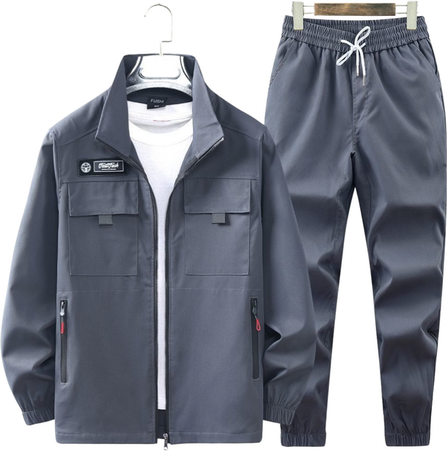 Havos 남자 작업복 1+1 세트 후리스 플리스 바람막이 아노락세트 (낚시복/등산복 겸용)