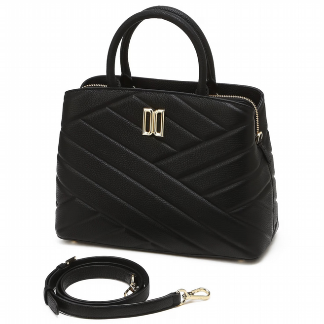 [닥스][정품] 블랙 퀼팅패턴 소가죽 토트백