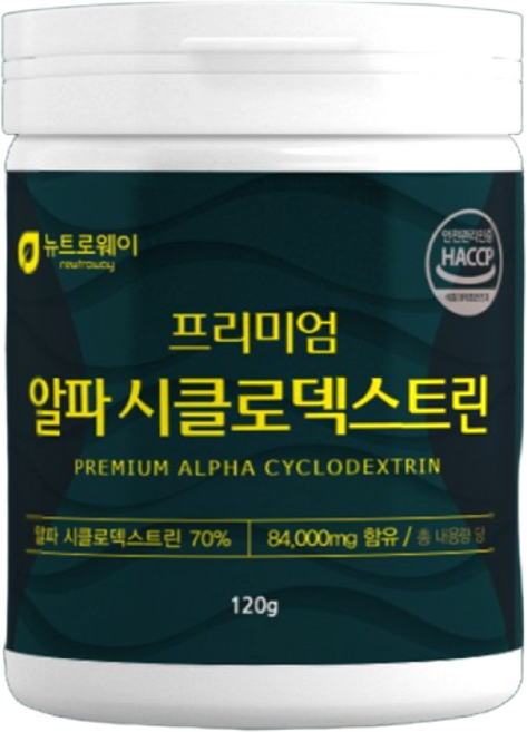 프리미엄 알파 시클로덱스트린 120g 옥수수추출 수용성 식이섬유 유청단백 차전자피분말 파인애플맛 분말제형, 1개