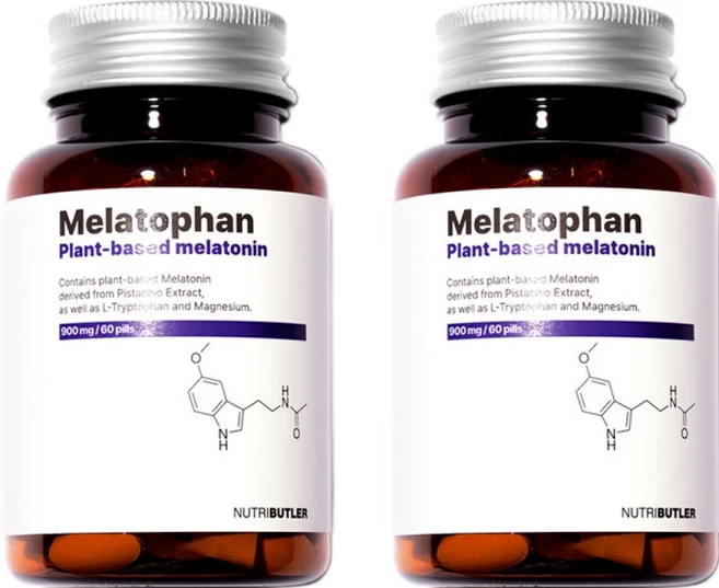 뉴트리버틀러 멜라토판 식물성 멜라토닌 5mg 2.5mg 조절섭취가능, 2개, 60정 - 쿠팡