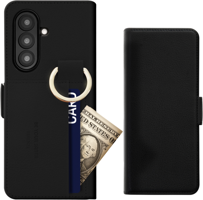 비유어산타 유해 전자파 차단 이태리 원단 갤럭시 Z폴드7 케이스 링 핑거 카드수납 피렌체