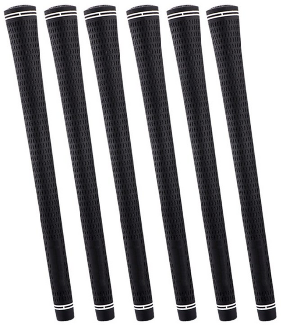 WIZMAX 스탠다드 골프 고무그립 6개 50g 60라운드 아이언 드라이버 우드용 라운드형 논슬립, 블랙