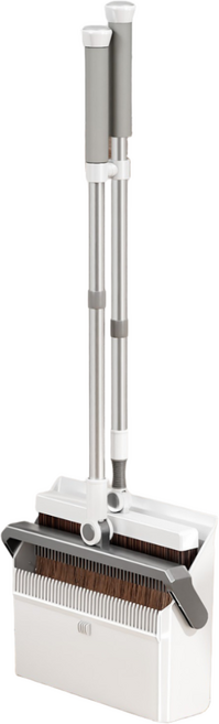 마글론 스탠드 빗자루 쓰레받기 쓰레받이 세트 사무실 미용실, 1개, 화이트