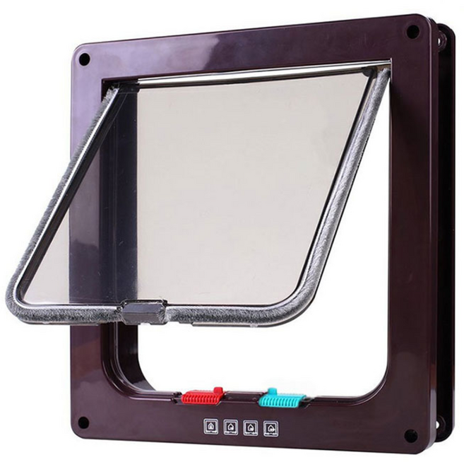 애구애구 강아지 고양이 안전문 견문 펫도어 S/M L XL, 블랙, 1개