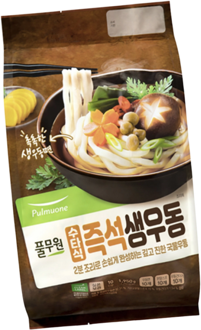 풀무원 즉석 생우동 수타식 우동 가쓰오 코스트코 10인분 따뜻한 간편식 자취 캠핑 대용량, 1.95kg, 1개