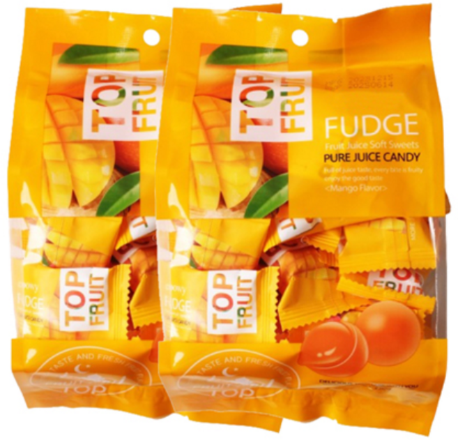 탑후르츠 퍼지망고향 젤리, 320g, 2개