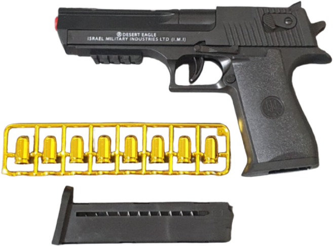 탄피배출 반자동 권총 데저트 이글 Desert Eagle, 블랙, 1개