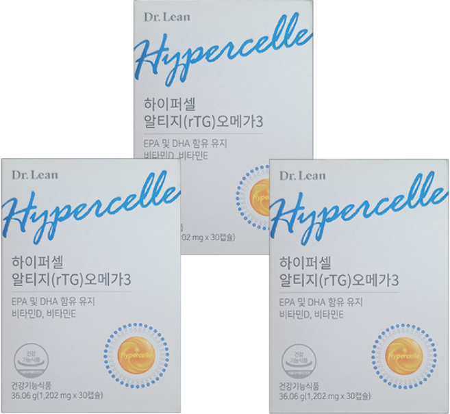 닥터린 하이퍼셀 알티지(rTG) 오메가3 1 202mg x 30캡슐 1 2 3 6박스 1 2 3 6개월분, 3개, 30회분