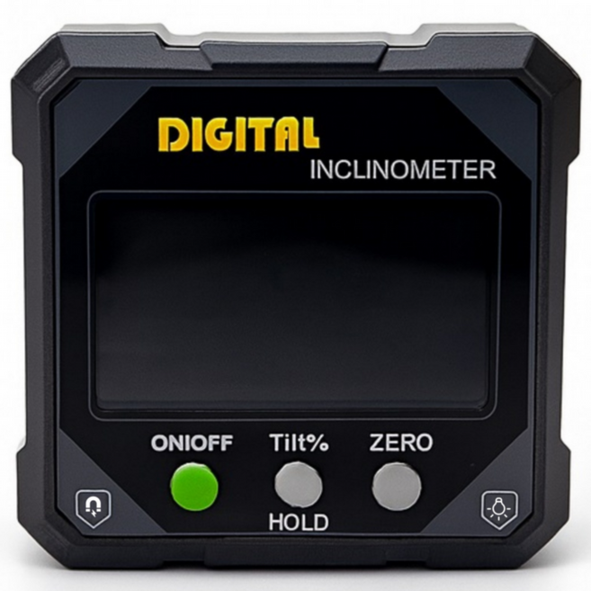 리녹 디지털 각도계 자석형 수평계 RN-490N LCD 디스플레이 그린, 1개