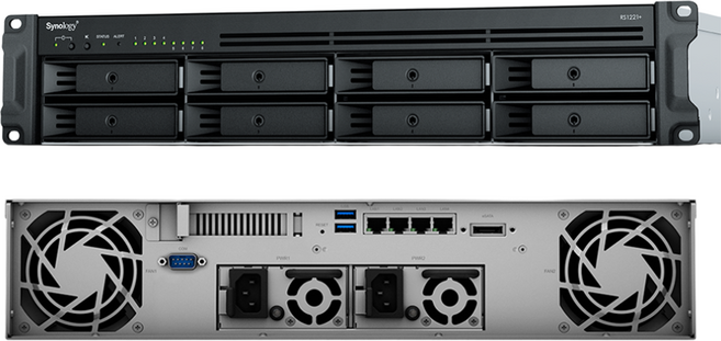 시놀로지 NAS RS1221RP+ 8베이 랙타입 리던던트 파일서버 스토리지 초기설치지원, 서버본체