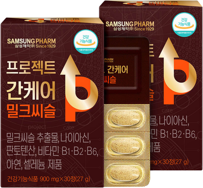 삼성제약 프로젝트 간케어 밀크씨슬 900mg 30정, 120개