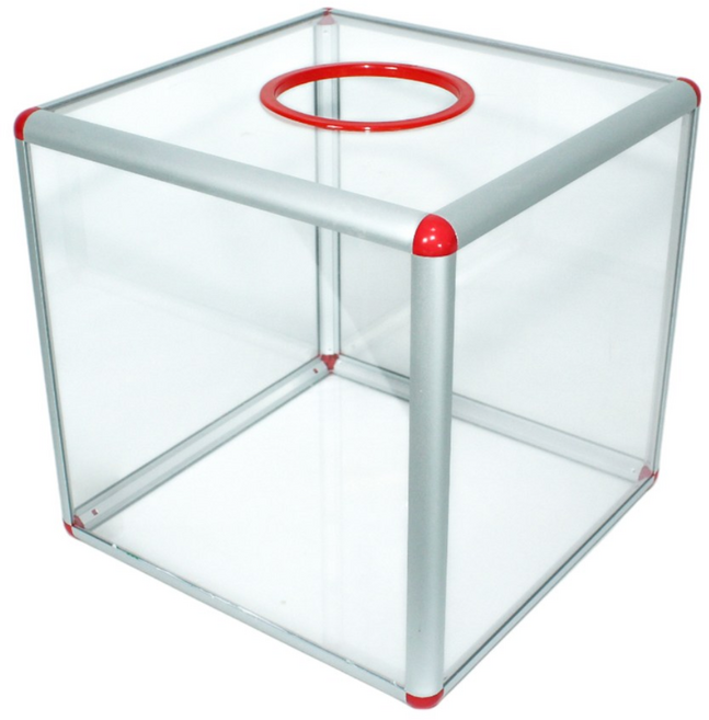 풍선대통령 투명 추첨 응모함 아크릴 모금함 추첨함 30cm DIY, 1개