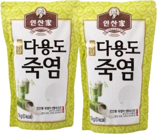 인산가 1회 다용도죽염 분말 1kg 2개 죽염본가 인산죽염 /조리 양치 코세척 세안 [정품 판매자 사업자번호: 660-58-00496]