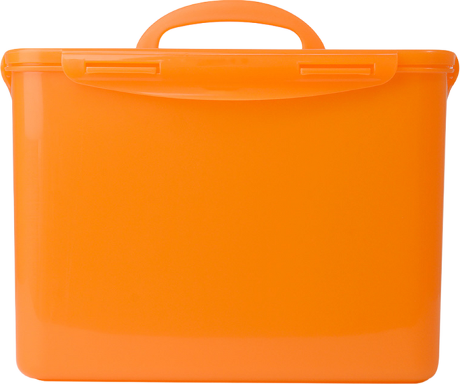 [한정판매] 락스타 오렌지통 미라클 락 6호(대) 전자렌지 진공 밀폐용기 반찬통 냉동밥보관 12L, 2개