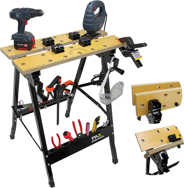 팍스 PX-BT1 목공작업대 각도조절 이동식 작업대 클램프 워크벤치 테이블 톱대, 1개