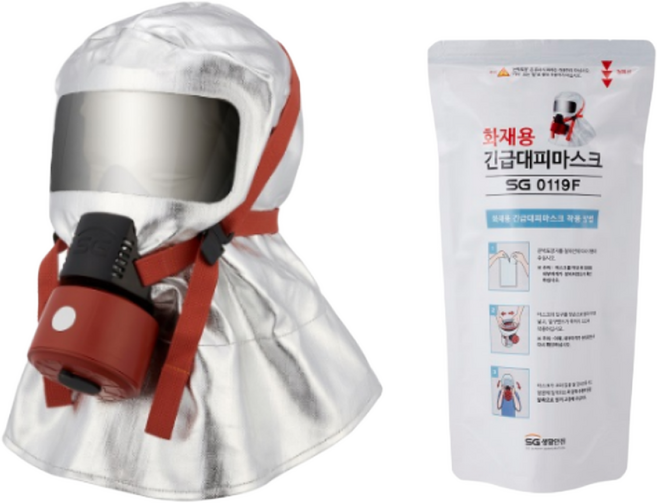 SG생활안전 화재 대피 마스크 SG-F0119 대비 방독, 1개