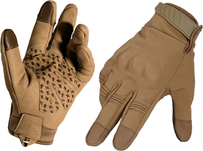 스킴 서포터 택티컬 장갑 GV101 - 밀리터리 아웃도어 군용 전술 등산 바이크 서바이벌 기능성, 브라운, 1개