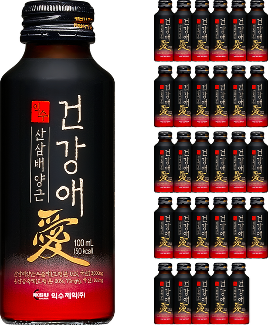 익수제약 건강애 산삼배양근, 30개, 100ml