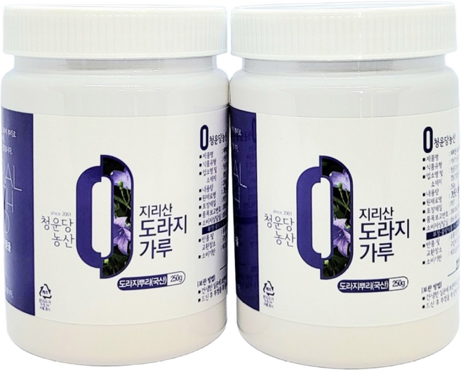 청운당농산 지리산 도라지차 가루, 2개, 250g