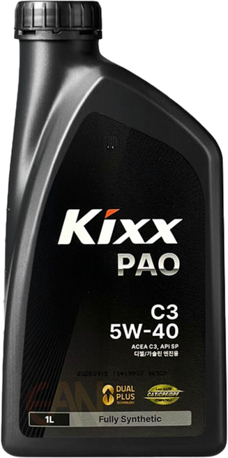리뉴얼 킥스파오 KIXX PAO C3 5W40 합성엔진오일 [장갑증정], 1L, 4개