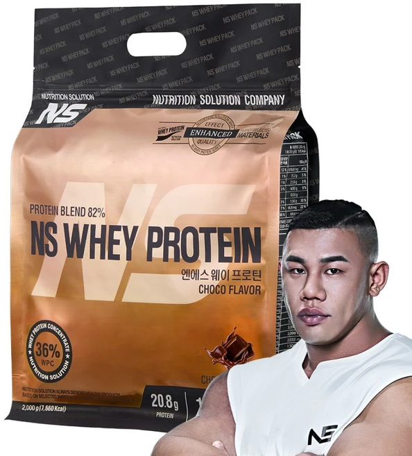 NS 웨이 프로틴 초코맛 헬스보충제 단백질보충제 프로틴, 2kg, 1개 - 쿠팡
