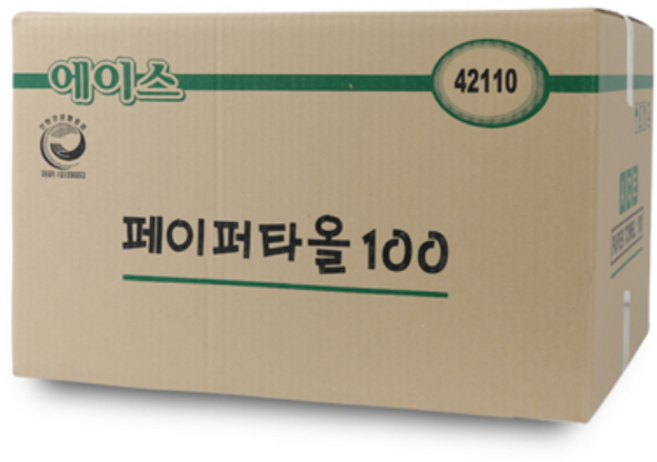 한장이면 충분한 큰 사이즈 핸드타올 2겹 무형광, 100개입, 40세트