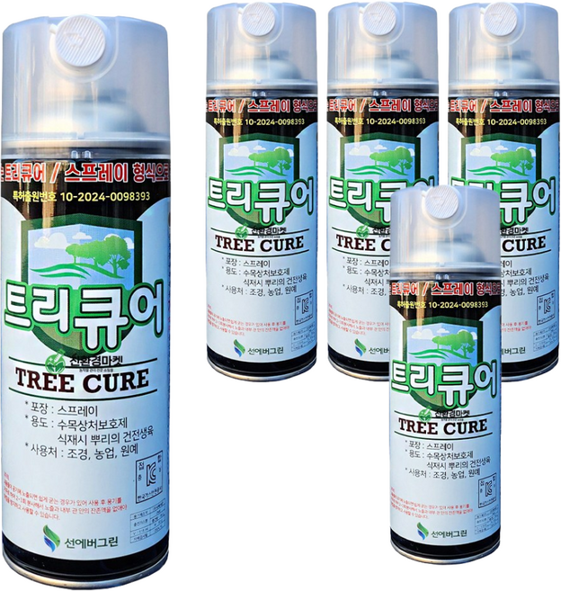 친환경마켓 트리큐어 나무 상처 보호 치료제 스프레이 형으로 간편한 제품, 420ml, 5개